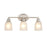 Millennium Lighting Amberle 3-Lt Vanity, Nickel/Frosted White