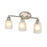 Millennium Lighting Amberle 3-Lt Vanity, Nickel/Frosted White