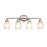 Millennium Lighting Amberle 4 Light Vanity, Nickel/Frosted White