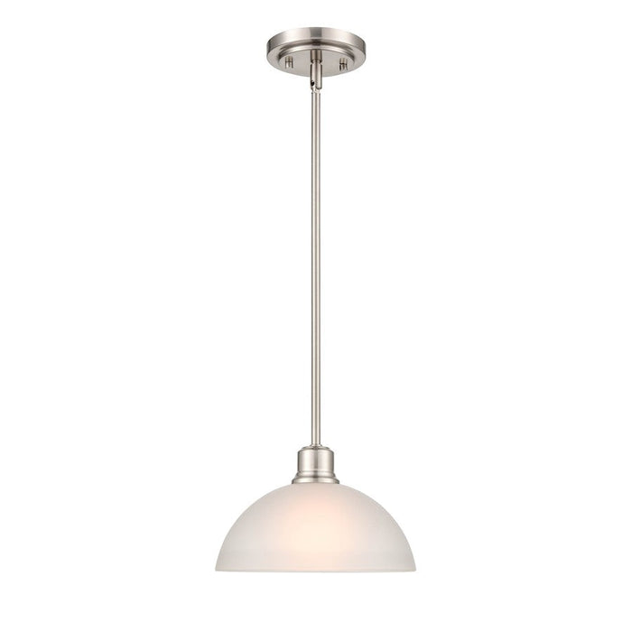 Millennium Lighting Amberle 1 Light Pendant, Brushed/Frosted White