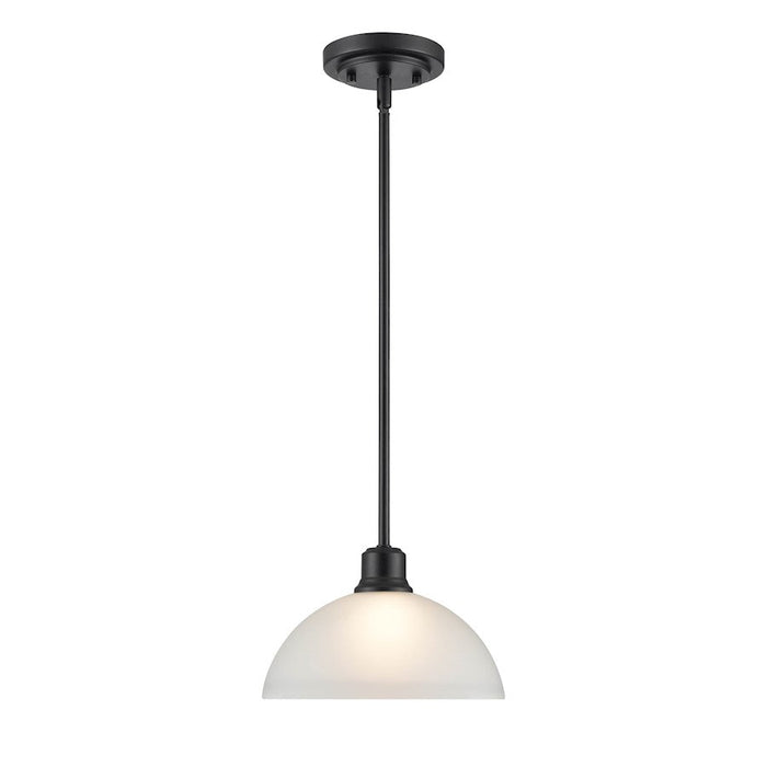 Millennium Lighting Amberle 1 Light Mini-Pendant, Black/Frosted
