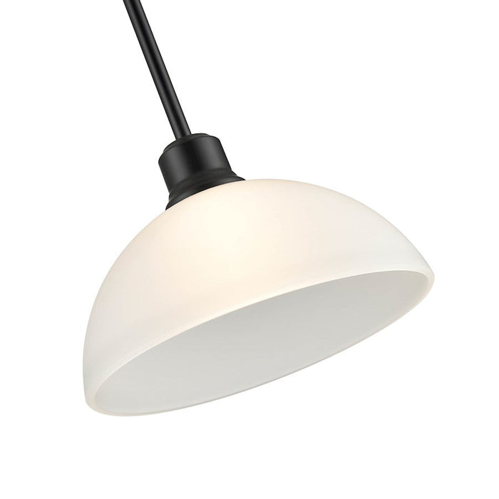 Millennium Lighting Amberle 1 Light Mini-Pendant, Black/Frosted