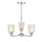 Millennium Lighting Amberle 3 Light Chandelier, Nickel/Frosted White - 2813-BN