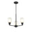 Millennium Lighting Amberle Chandelier, Black/Frosted White