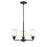 Millennium Lighting Amberle Chandelier, Black/Frosted White