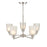 Millennium Lighting Amberle Chandelier, Nickel/Frosted White