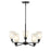 Millennium Lighting Amberle Chandelier, Black/Frosted White