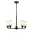 Millennium Lighting Amberle Chandelier, Black/Frosted White