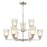 Millennium Lighting Amberle 9 Light Chandelier, Nickel/Frosted - 2819-BN