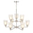 Millennium Lighting Amberle Chandelier, Nickel/Frosted White