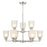 Millennium Lighting Amberle Chandelier, Nickel/Frosted White