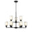 Millennium Lighting Amberle Chandelier, Black/Frosted White