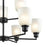 Millennium Lighting Amberle Chandelier, Black/Frosted White