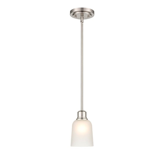 Millennium Lighting Amberle 1 Light Pendant, Brushed/Frosted White