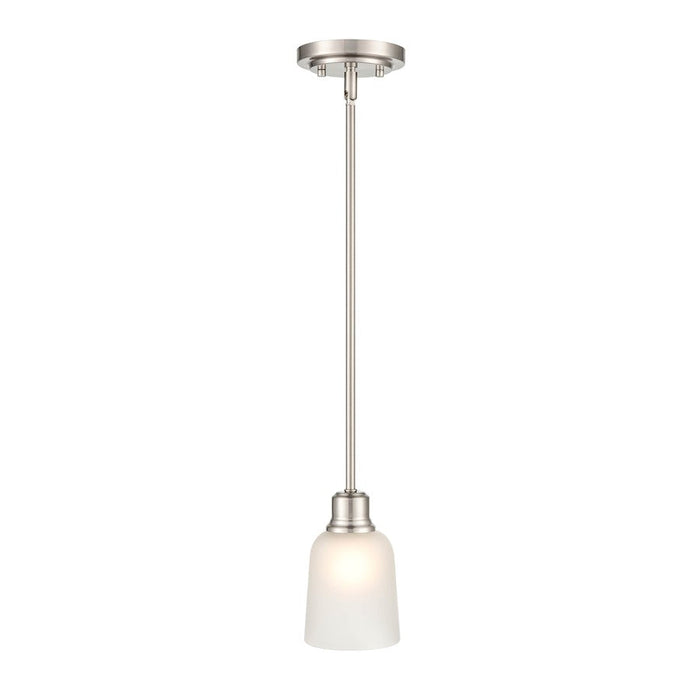 Millennium Lighting Amberle 1 Light Pendant, Brushed/Frosted White