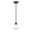 Millennium Lighting Amberle 1 Light 5" Mini-Pendant, Black/Frosted - 2821-MB