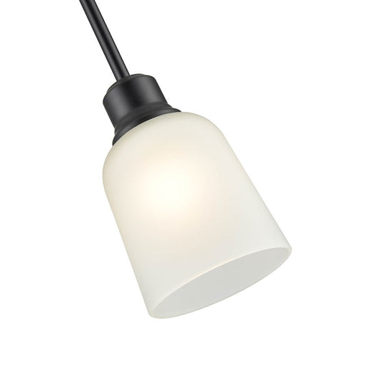 Millennium Lighting Amberle 1 Light Mini-Pendant, Black/Frosted