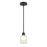Millennium Lighting Amberle 1 Light Mini-Pendant, Black/Frosted