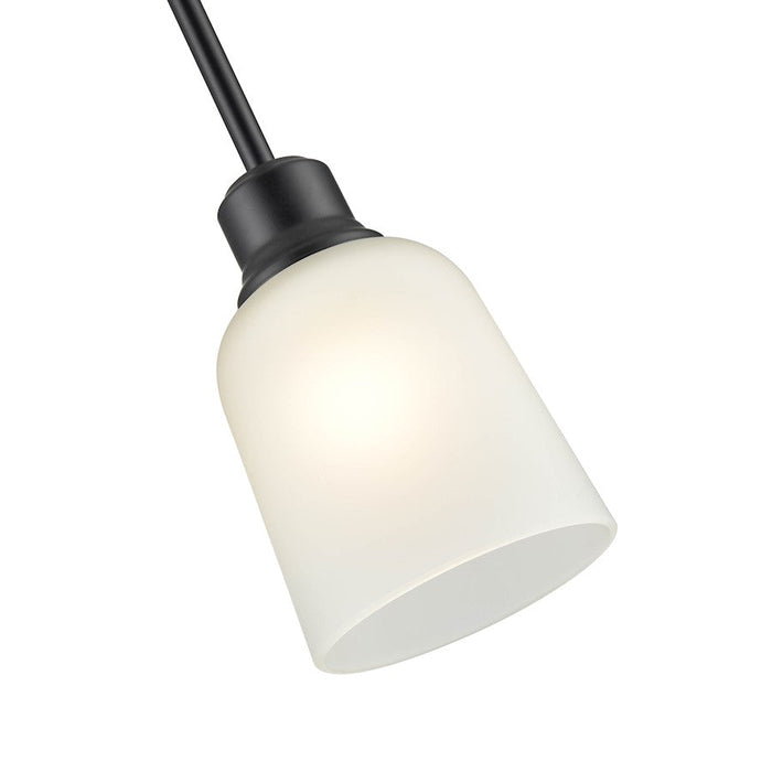 Millennium Lighting Amberle 1 Light Mini-Pendant, Black/Frosted