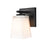 Millennium 1 Light 7" Wall Sconce, Matte Black/Etched White - 291-MB