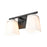 Millennium Lighting 2 Light Vanity, Matte Black/Etched White