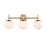 Millennium Lighting 3 Light Vanity, Modern Gold/Opal - 30303-MG