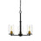 Millennium Burbank 3 Light 28" Chandelier, Black/Bronze - 3483-MB-HBZ