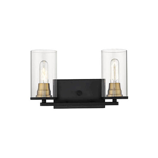 Millennium Burbank 2 Light 8" Vanity, Matte Black/Heirloom Bronze - 3492-MB-HBZ