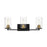 Millennium Burbank 3 Light 8" Vanity, Matte Black/Heirloom Bronze - 3493-MB-HBZ