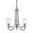 Millennium Clifton 3 Light 25" Chandelier, Black/Brushed Nickel - 3503-MB-BN