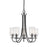 Millennium Clifton 5 Light 26.5" Chandelier, Black/Nickel - 3505-MB-BN