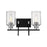 Millennium Clifton 2 Light 8.5" Vanity, Matte Black/Brushed Nickel - 3512-MB-BN