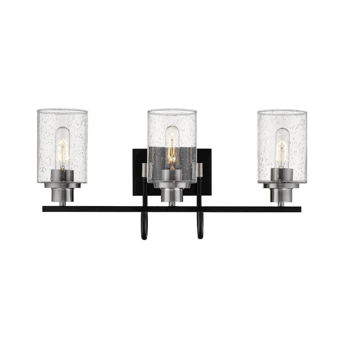 Millennium Clifton 3 Light 8.5" Vanity, Matte Black/Brushed Nickel - 3513-MB-BN