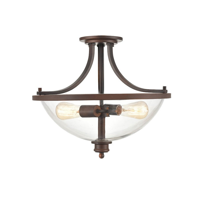 Millennium Forsyth 2 Light 17" Flush Ceiling Mount, Rubbed Bronze - 3622-RBZ