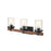 Millennium Taos 3 Light 10.25" Vanity, Matte Black/Wood Grain - 3803-MB-WG