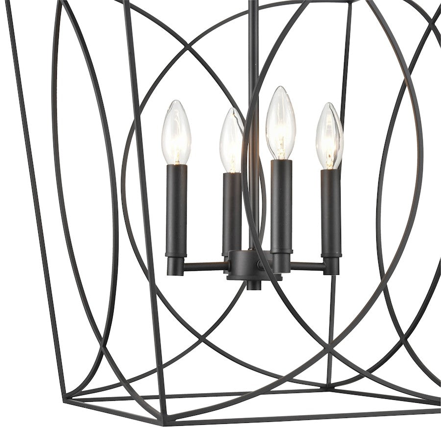 Millennium Tracy 4 Light 30.5" Pendant, Matte Black - 4000-MB