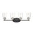 Millennium Lighting 4 Light Vanity, Matte Black/Satin Nickel/Clear - 40014-MB-SN