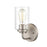 Millennium Lighting 1 Light Wall Sconce, Satin Nickel/Clear - 40021-SN