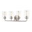 Millennium Lighting 4 Light Vanity, Satin Nickel/Clear - 40024-SN