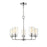 Millennium Lighting 5 Light Chandelier Ceiling Light, Chrome/Clear - 40025-CH