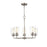 Millennium Lighting 5 Light Chandelier, Satin Nickel/Clear - 40025-SN