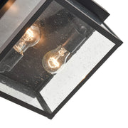 Millennium Lighting Evanton 2 Light Outdoor Flush Mount, Bronze/Clear - 4122-PBZ