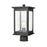 Millennium Lighting Bowton 1 Lt Outdoor Post Lantern, Black/Seeded