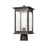 Millennium Bowton 1 Light Outdoor Post Lantern, Bronze/Clear Seeded