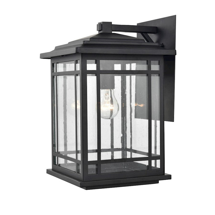 Millennium Armington 1 Light Outdoor Hanging Lantern, Black/Clear