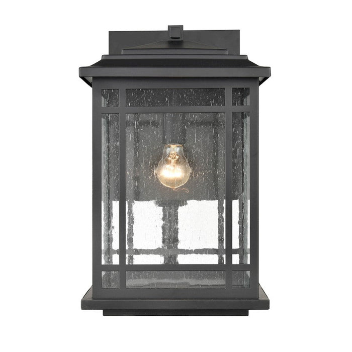 Millennium Armington 1 Light Outdoor Hanging Lantern, Black/Clear