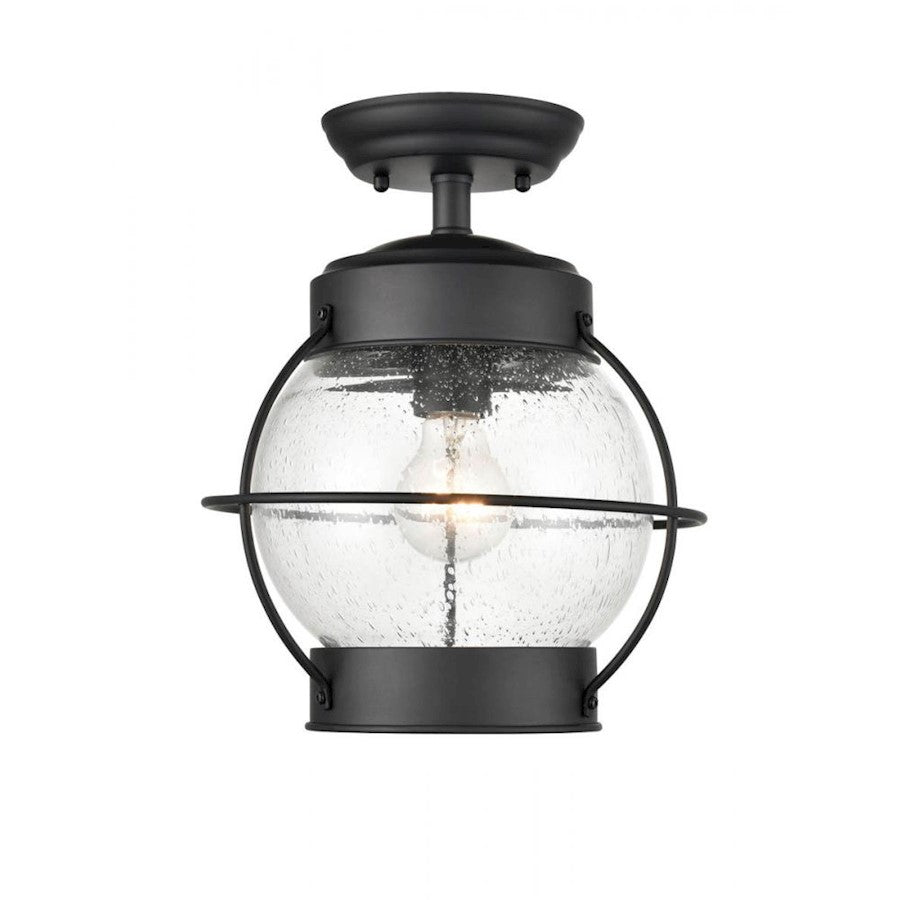 Millennium 4171 Aremelo 1 Light 12" Outdoor Hanging Lantern, Black - 4171-PBK