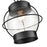 Millennium Aremelo 1 Light Outdoor Hanging Lantern, Black/Seeded