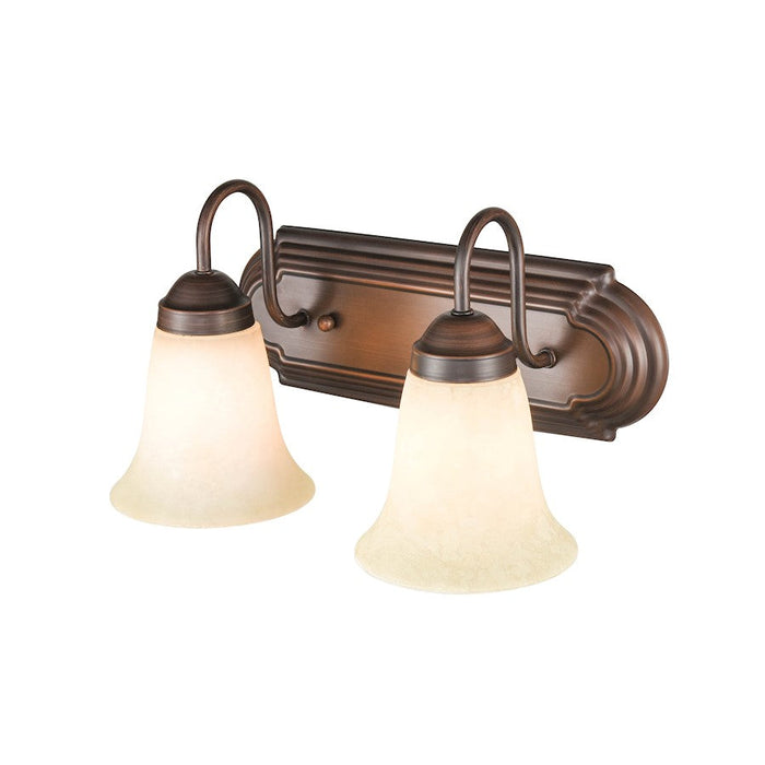 Millennium Lighting 2 Light Vanity Light, Bronze/Turinian Scavo