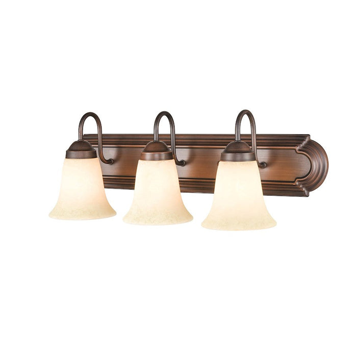 Millennium Lighting 3 Light Vanity Light, Bronze/Turinian Scavo